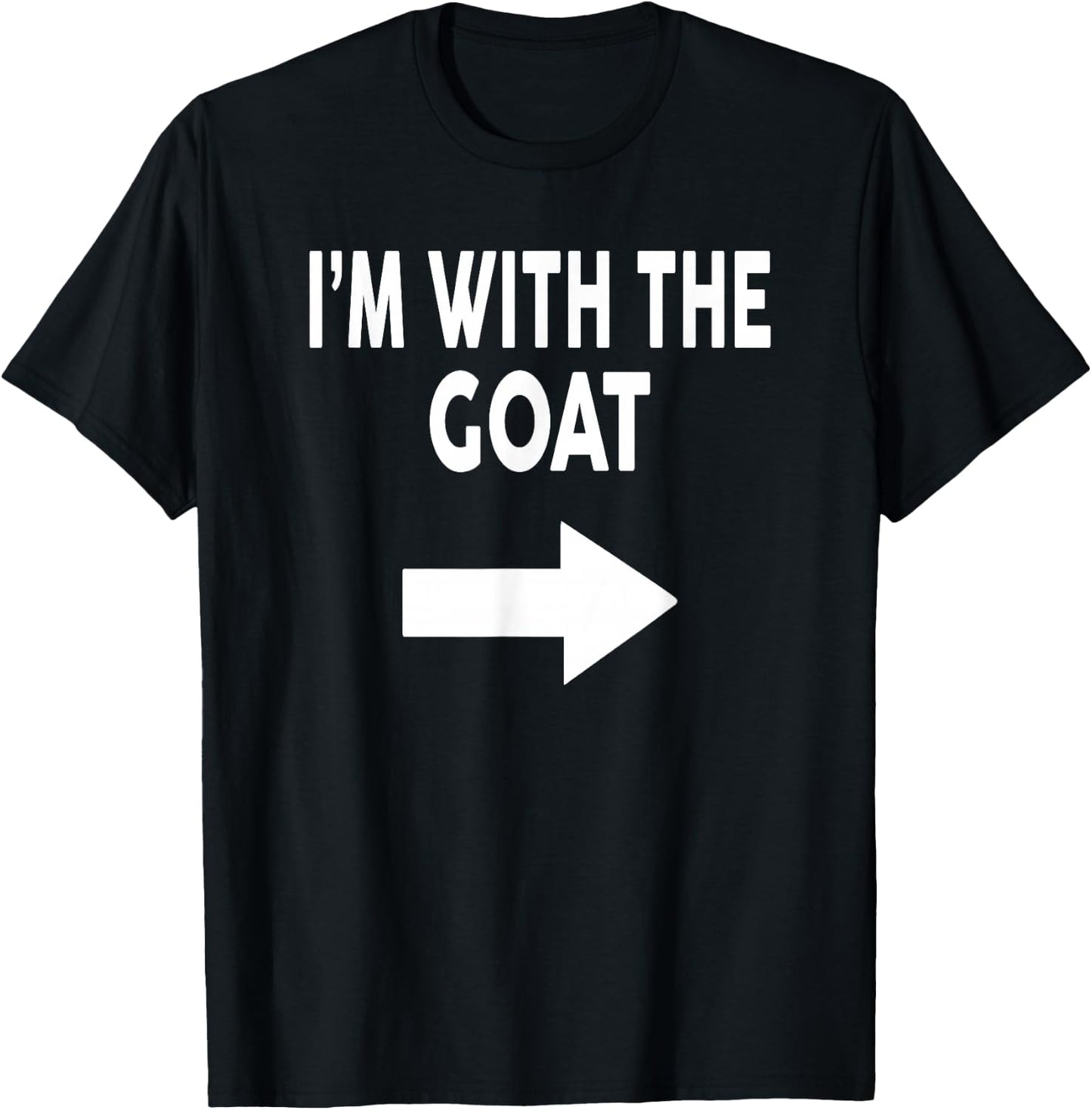 I'm With The GOAT Halloween GOAT T-Shirt - T-Shirt | Black