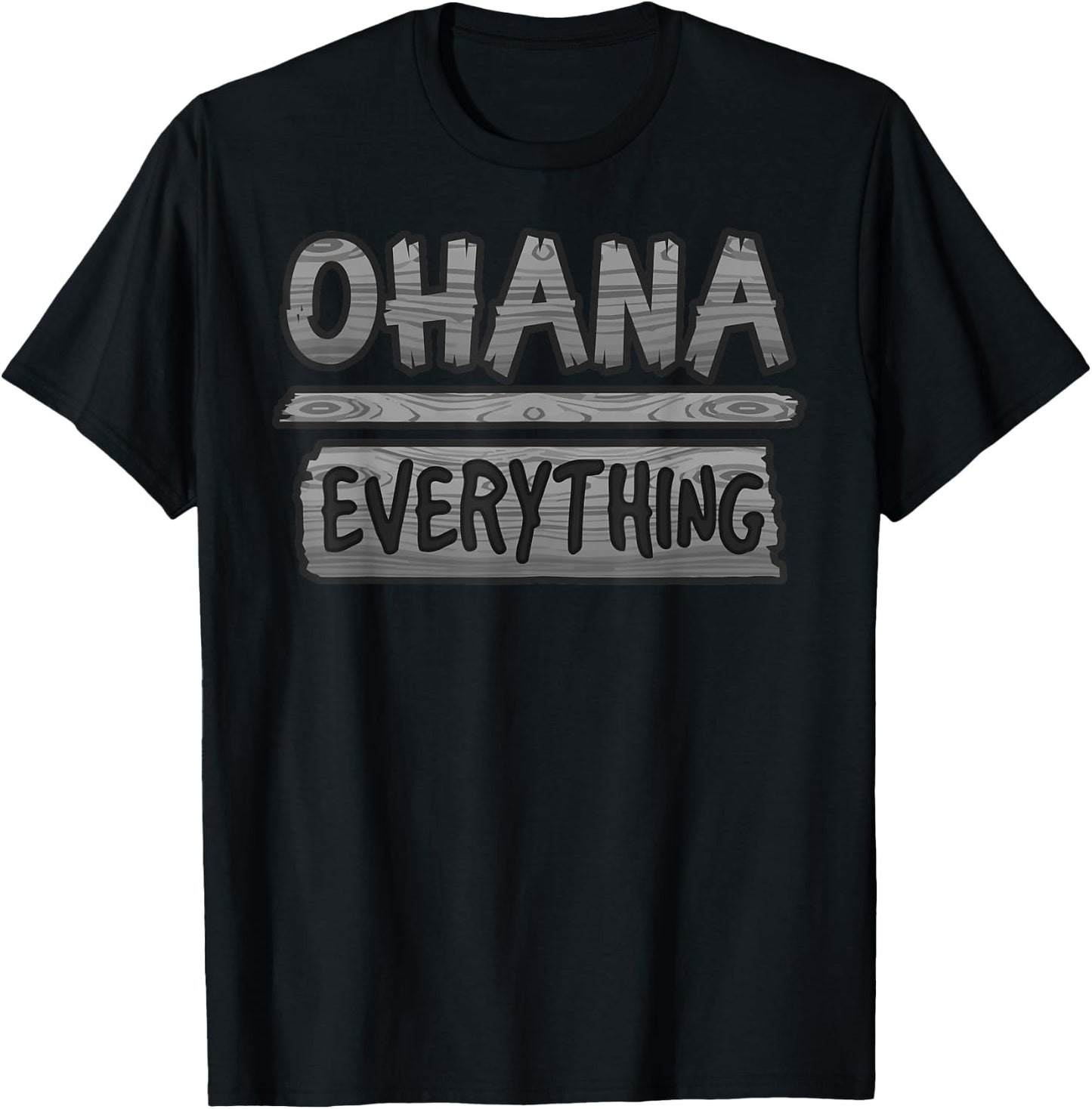 Ohana Over Everything | Funny Hawaii Family First Lover Gift T-Shirt - T-Shirt | Black
