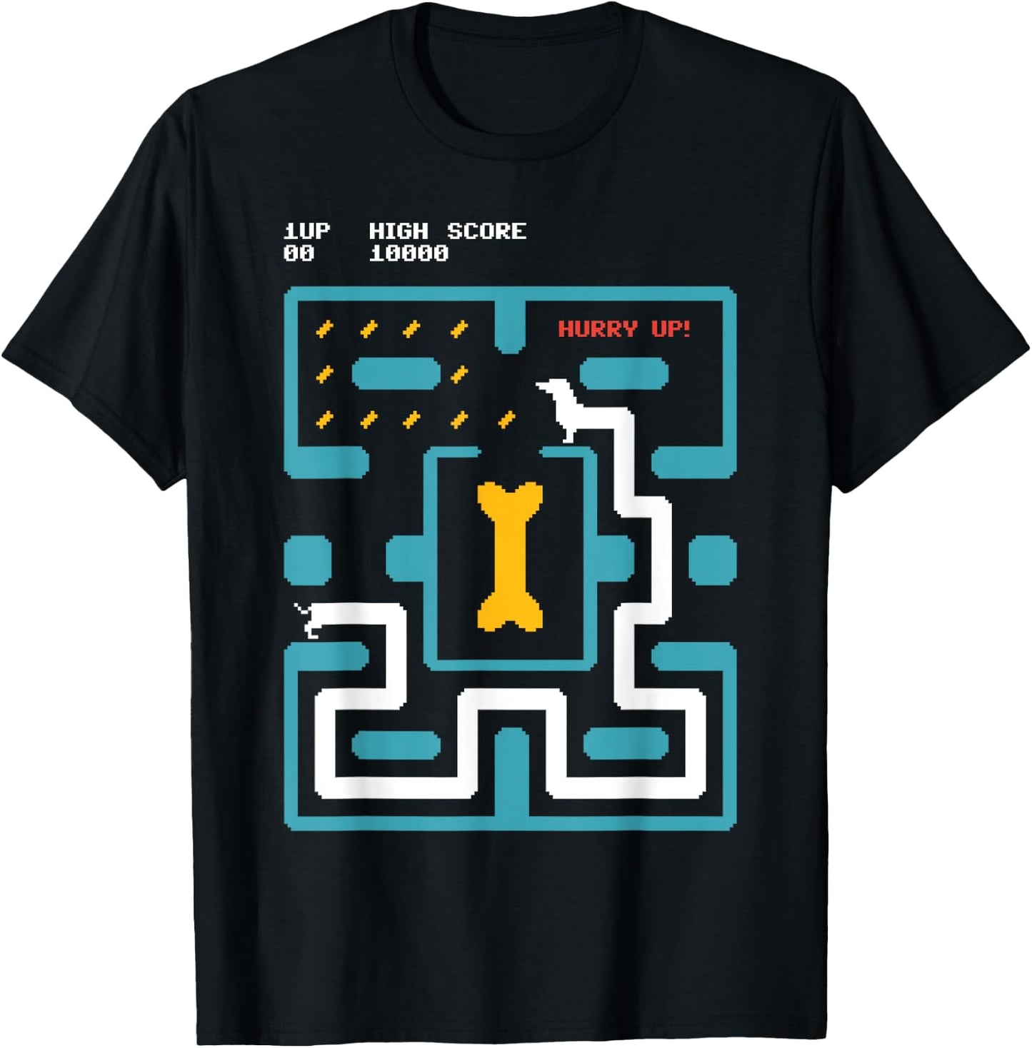 8 Bit Pixel Arcade Gaming Dachshund Dog 80s Retro Gamer Men Women Girls Kids T-Shirt - T-Shirt | Black
