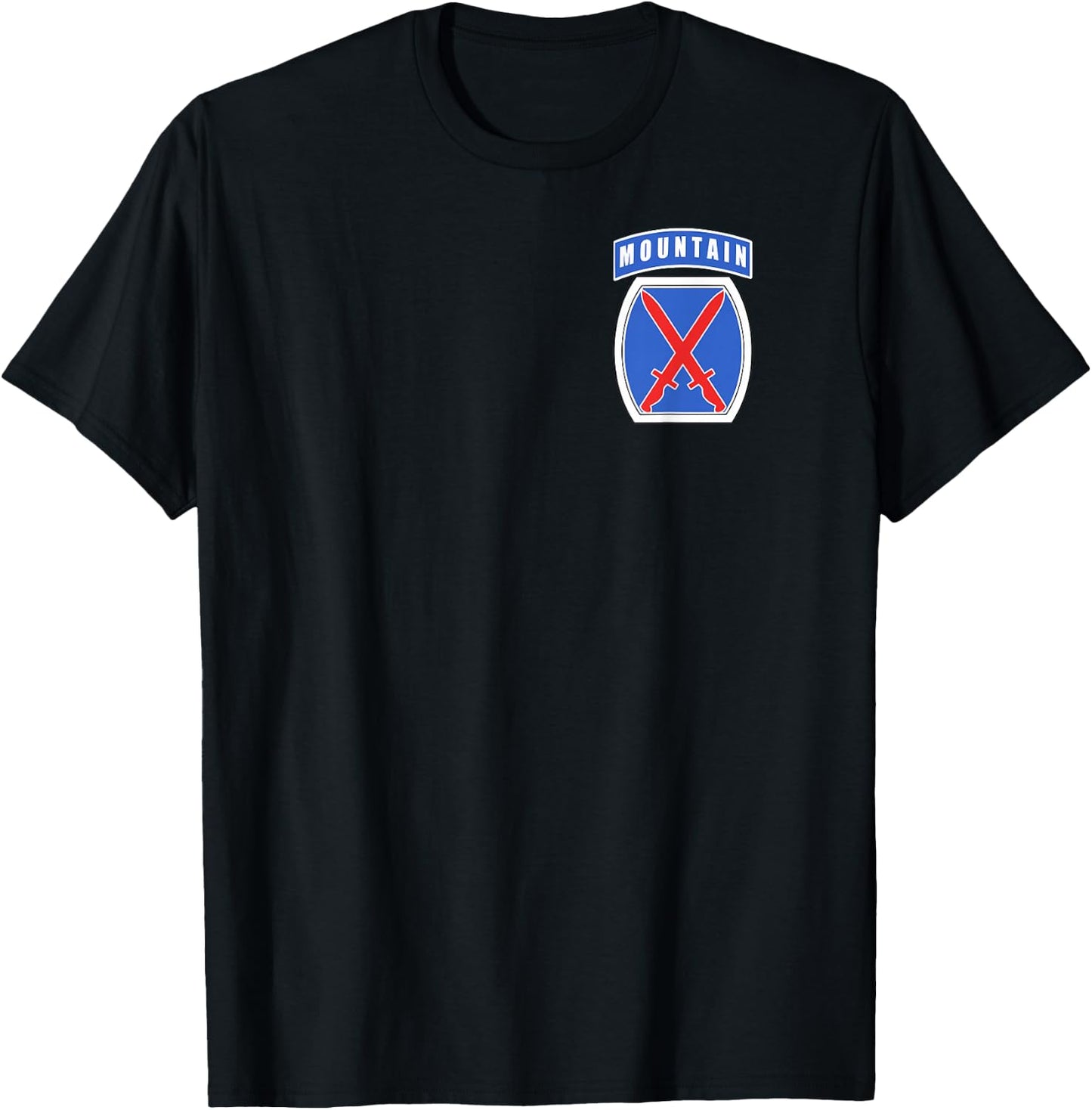 10th Mountain MTN Division Patch T-Shirt - T-Shirt | Black