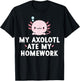 My Axolotl Ate My Homework Cute kawaii Kids Gift Boys Girls T-Shirt - T-Shirt | Black