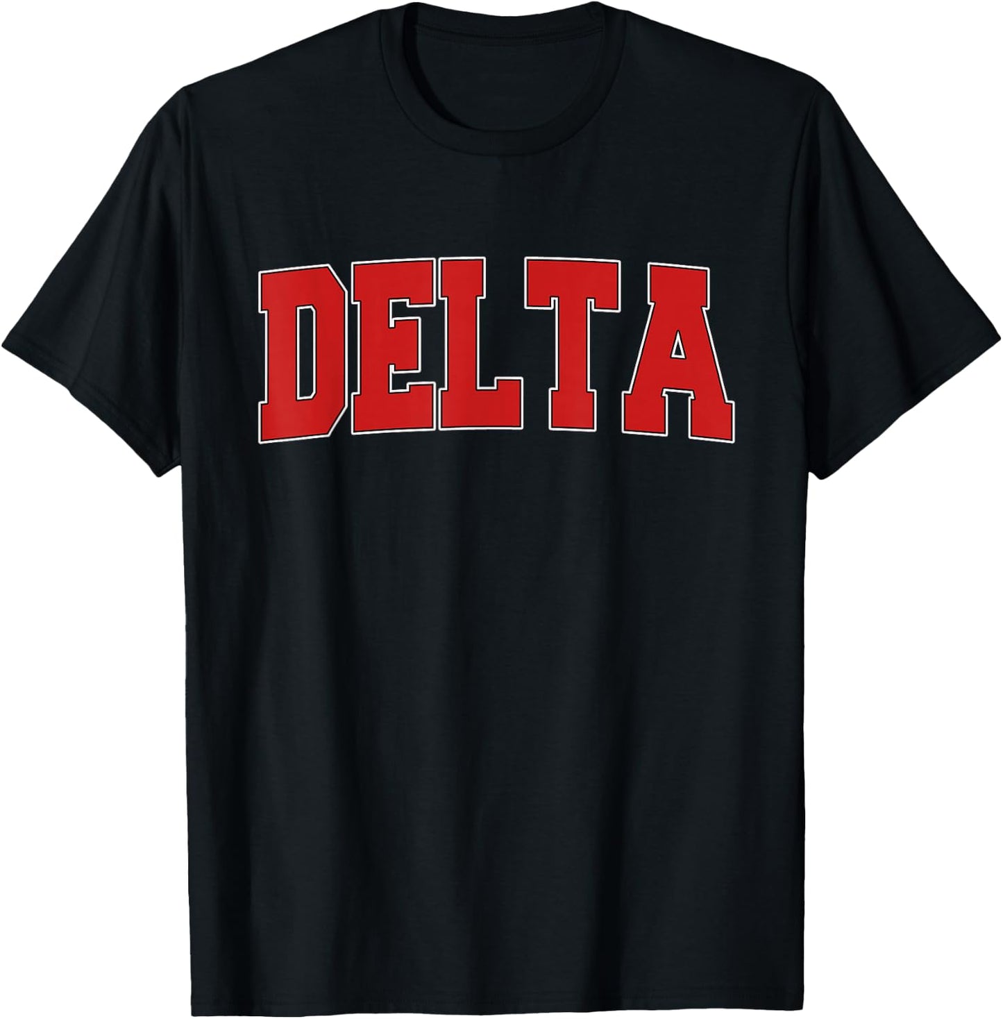 Delta Canada Varsity Style Vintage Retro Canadian Sports T-Shirt - T-Shirt | Black