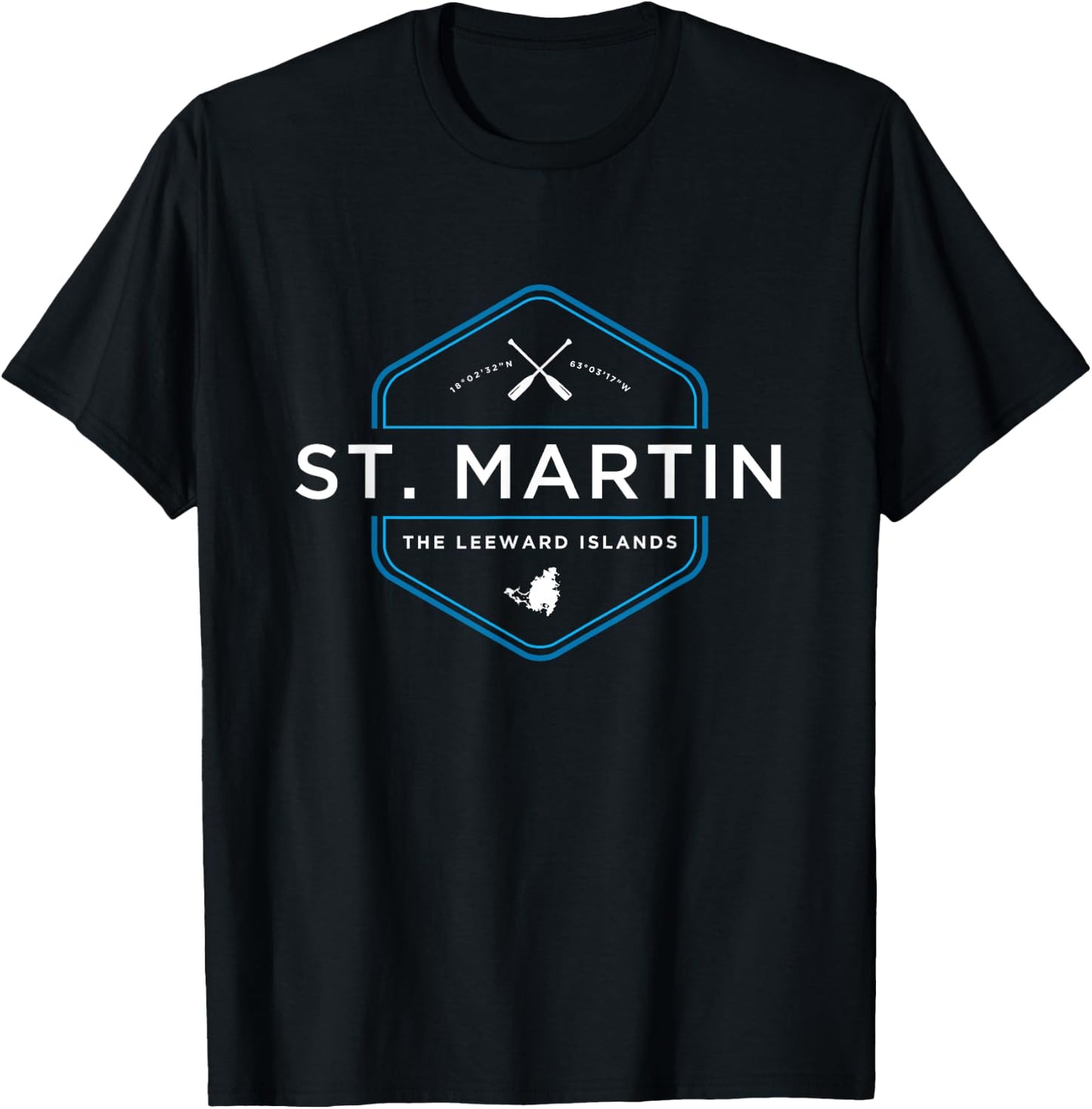 St. Martin Maarten Beach Graphic T-Shirt - T-Shirt | Black