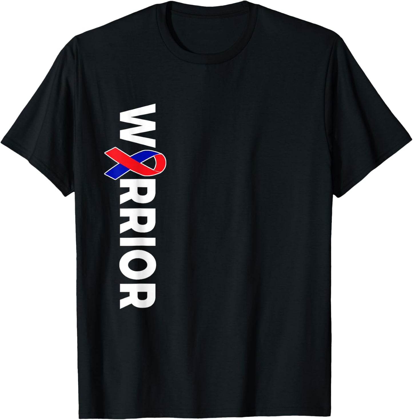 CHD Awareness Ribbon Warrior Congenital Heart Defect T-Shirt - T-Shirt | Black