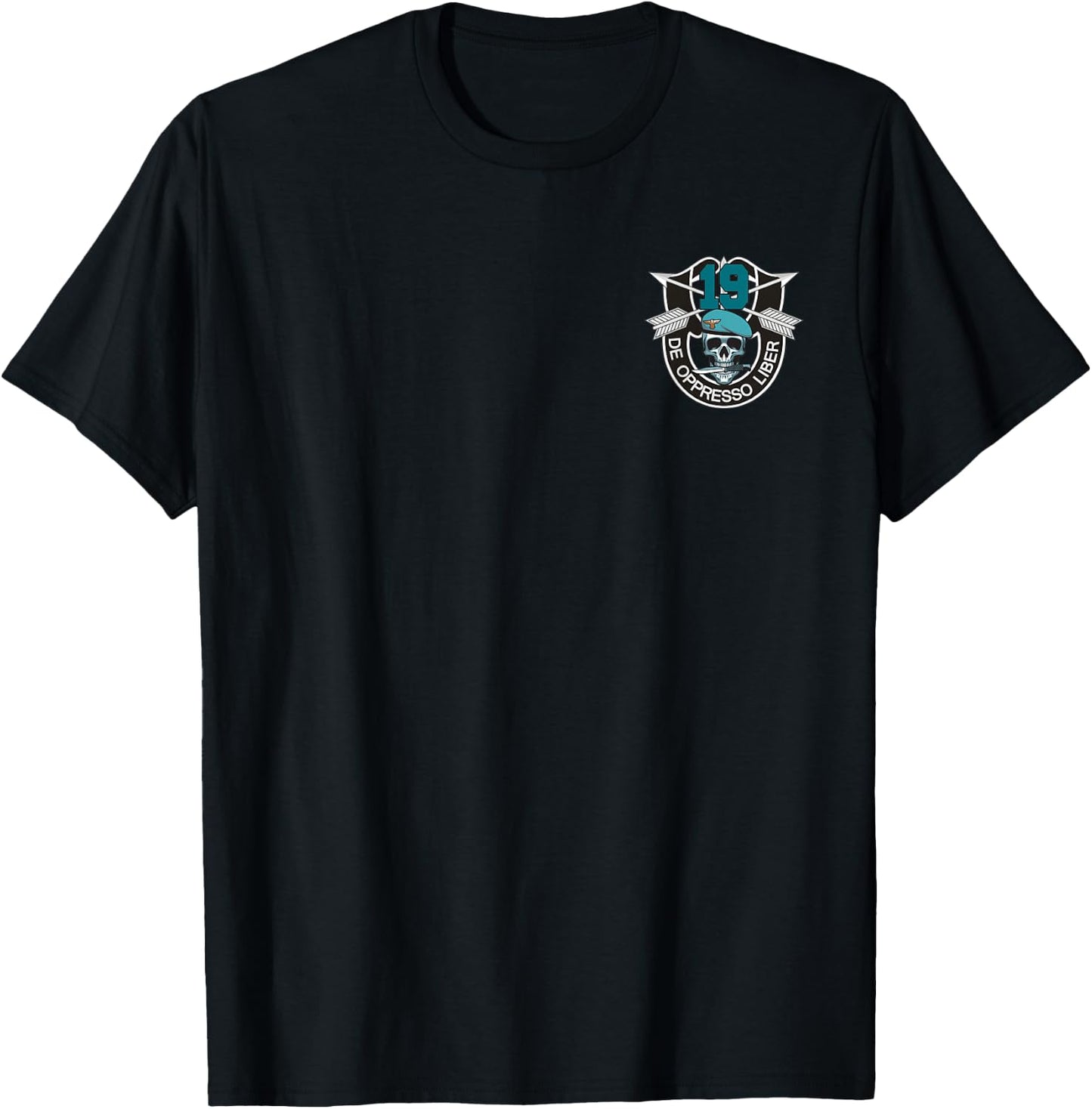 19th Special Forces Group (19th SFG) - De Oppresso Liber T-Shirt - T-Shirt | Black