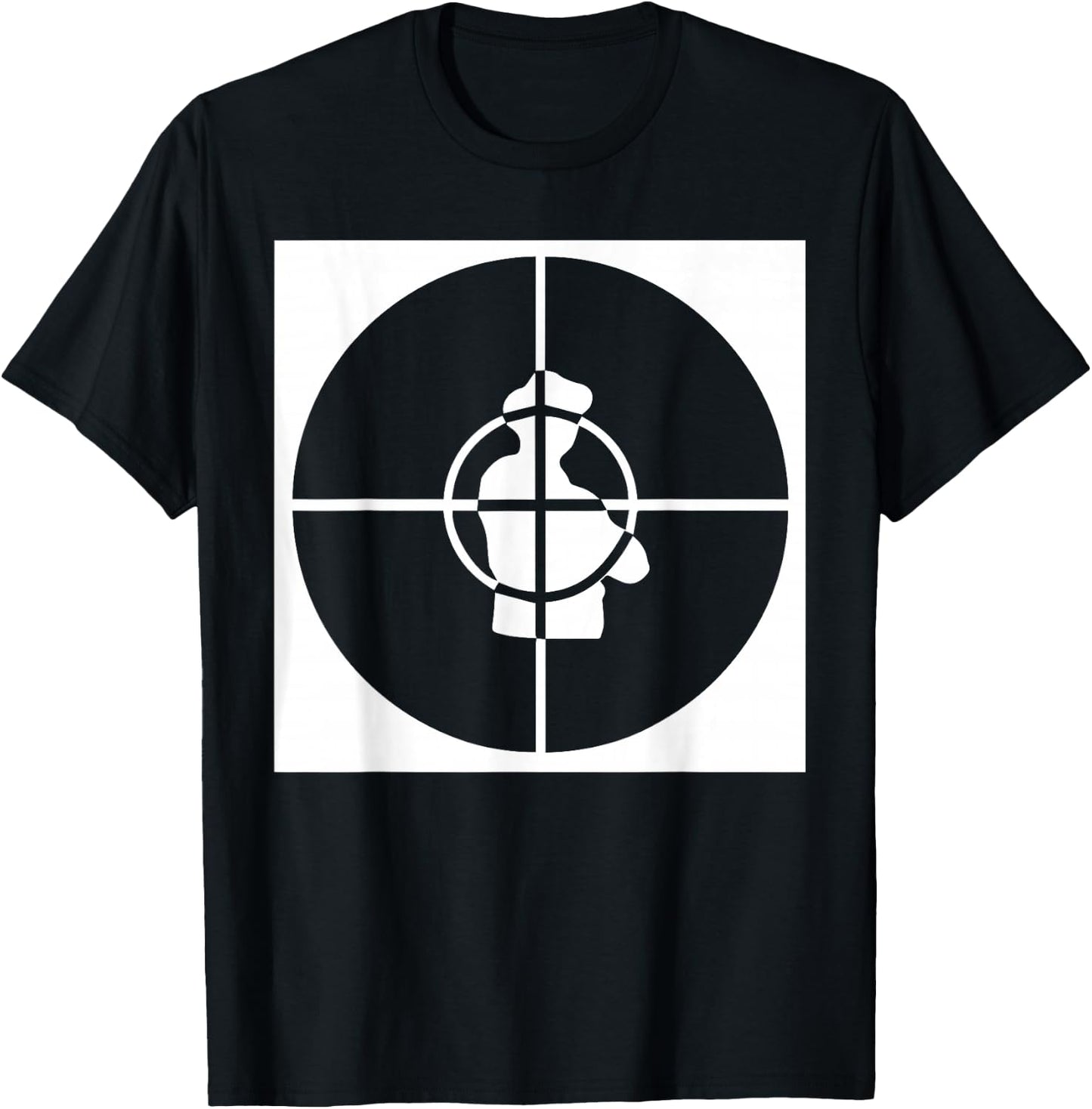 Public Enemy Big Target Logo T-Shirt - T-Shirt | Black