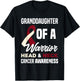 Proud Granddaughter Of A Warrior Head Neck Cancer Awareness T-Shirt - T-Shirt | Black