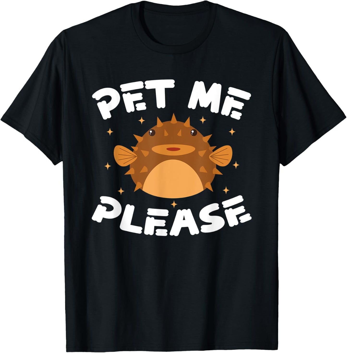 Funny Puffer Fish Design T-Shirt - T-Shirt | Black