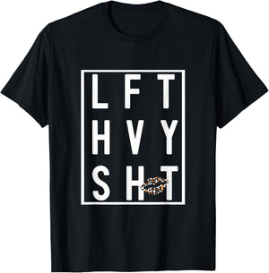 LFT HVY SHT Lift Heavy Shit Women's Workout Gym Apparel T-Shirt - T-Shirt | Black