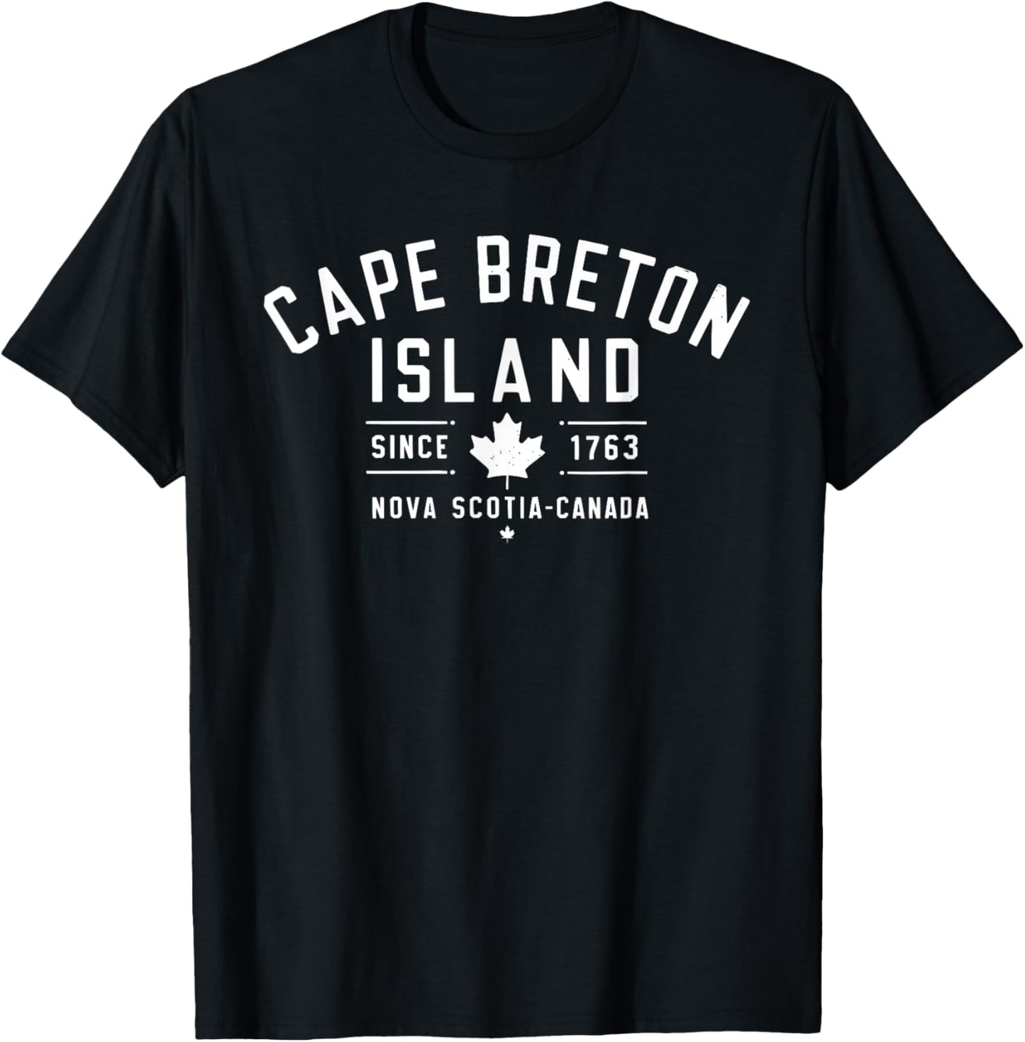 Nova Scotia Cape Breton | Maple Leaf Design T-Shirt - T-Shirt | Black