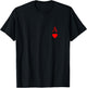 Ace of Hearts Playing Card Symbol and Letter T-Shirt - T-Shirt | Black