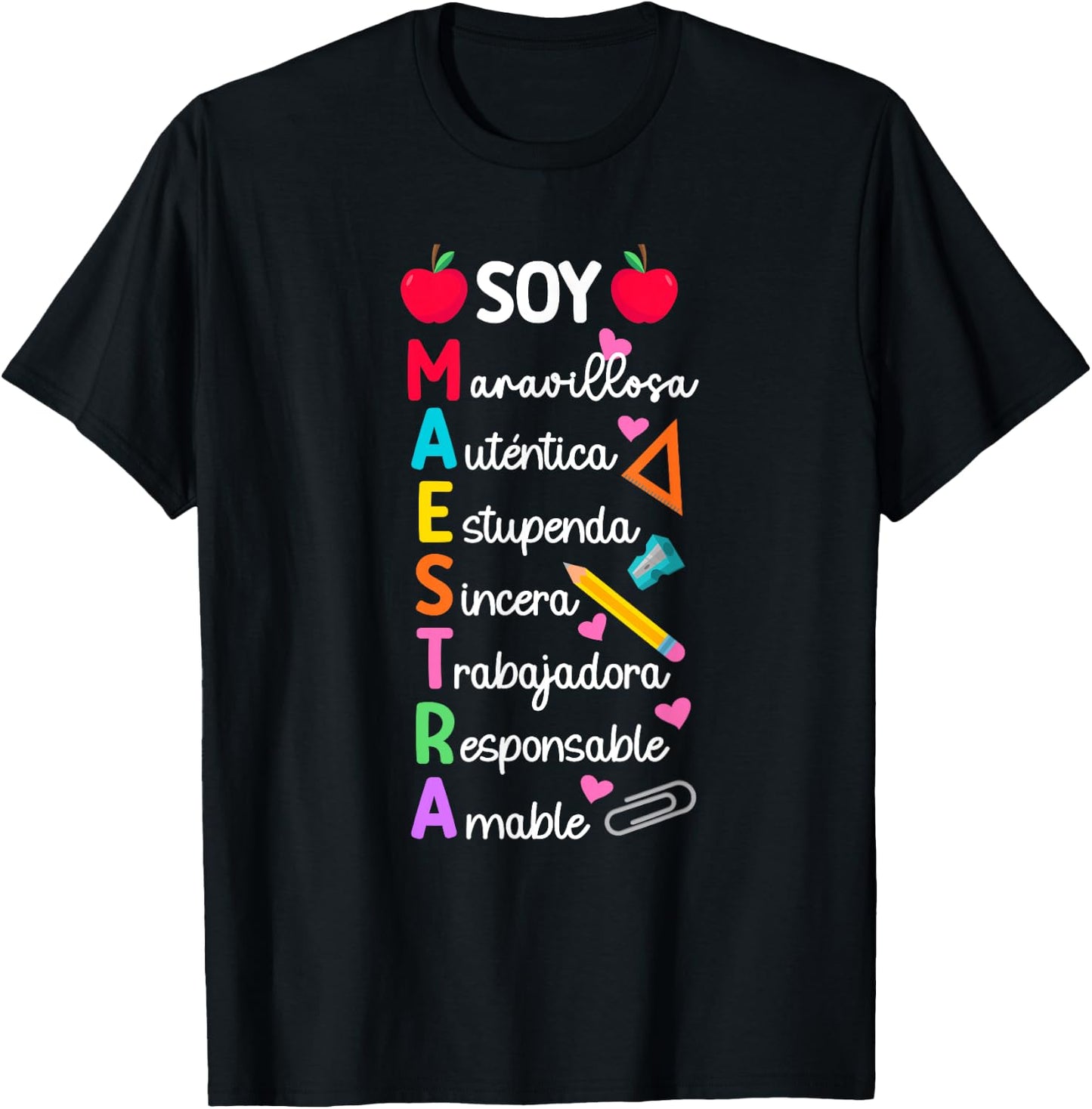 Soy Maestra De Español Spanish Teacher Bilingual Teacher T-Shirt - T-Shirt | Black