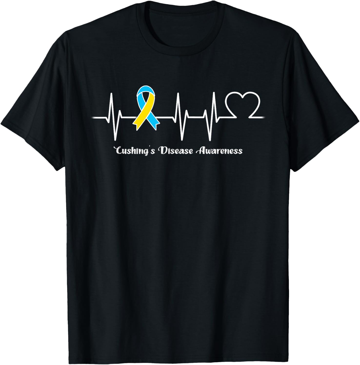 Heartbeat Cushing's Disease Warrior T-Shirt - T-Shirt | Black