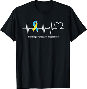 Heartbeat Cushing's Disease Warrior T-Shirt - T-Shirt | Black