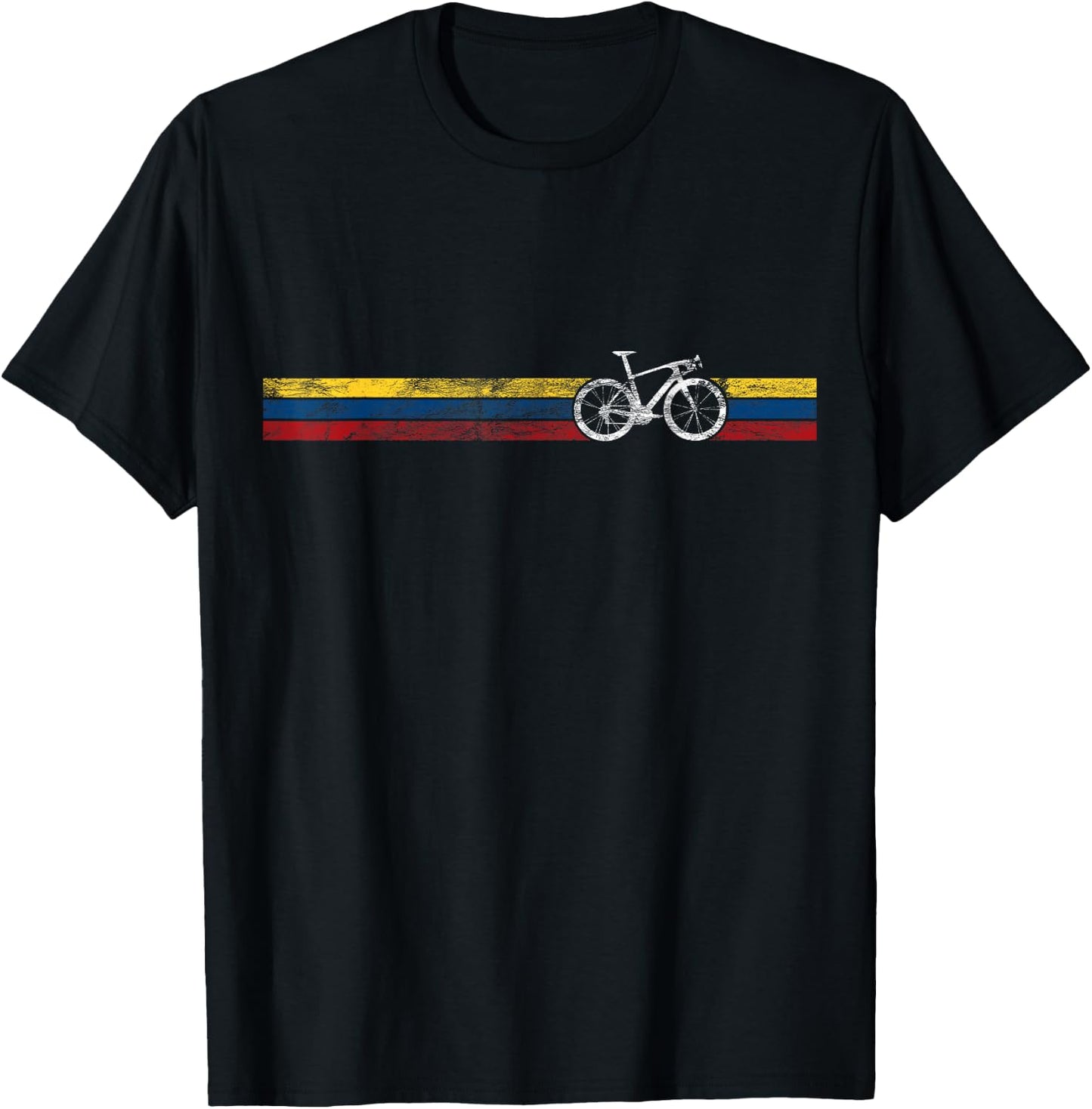 Cyclist Flag Colombia Colombian Bike Racing Cycling Bicycle T-Shirt - T-Shirt | Black