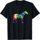 Horse Tie Dye Vintage Hippie Riding Rider Horses T-Shirt - T-Shirt | Black