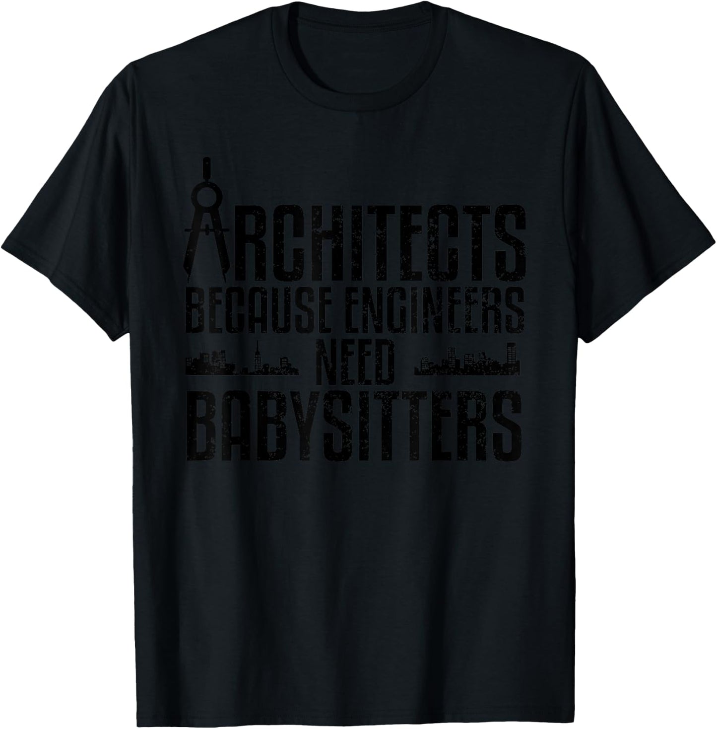 Funny Architecture Gift Architect Occupation Men Women T-Shirt - T-Shirt | Black