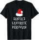 Santa's Favorite Peruvian Christmas Hat Funny Xmas Peru T-Shirt - T-Shirt | Black