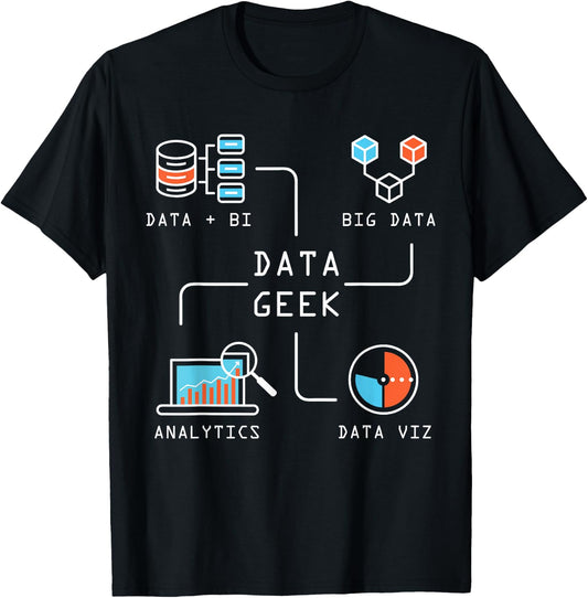Data Geek Information Analyst Gift Software Data T-Shirt - T-Shirt | Black