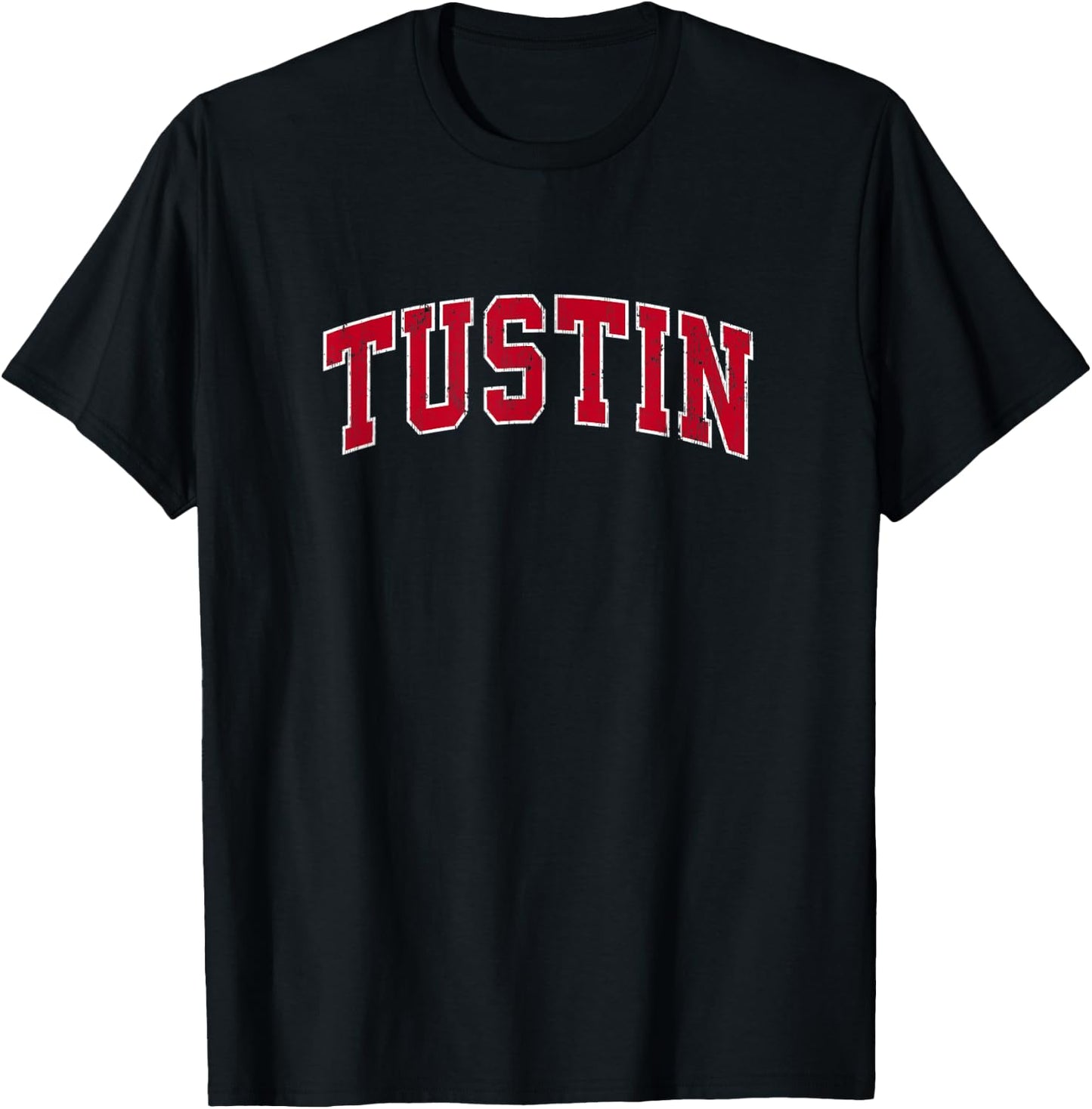 Tustin California CA Vintage Sports Design Red Design T-Shirt - T-Shirt | Black
