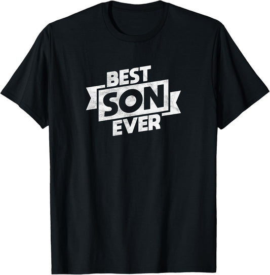 Best Son Ever Child Number 1 Boy Great Kid Young Man Buddy T-Shirt - T-Shirt | Black