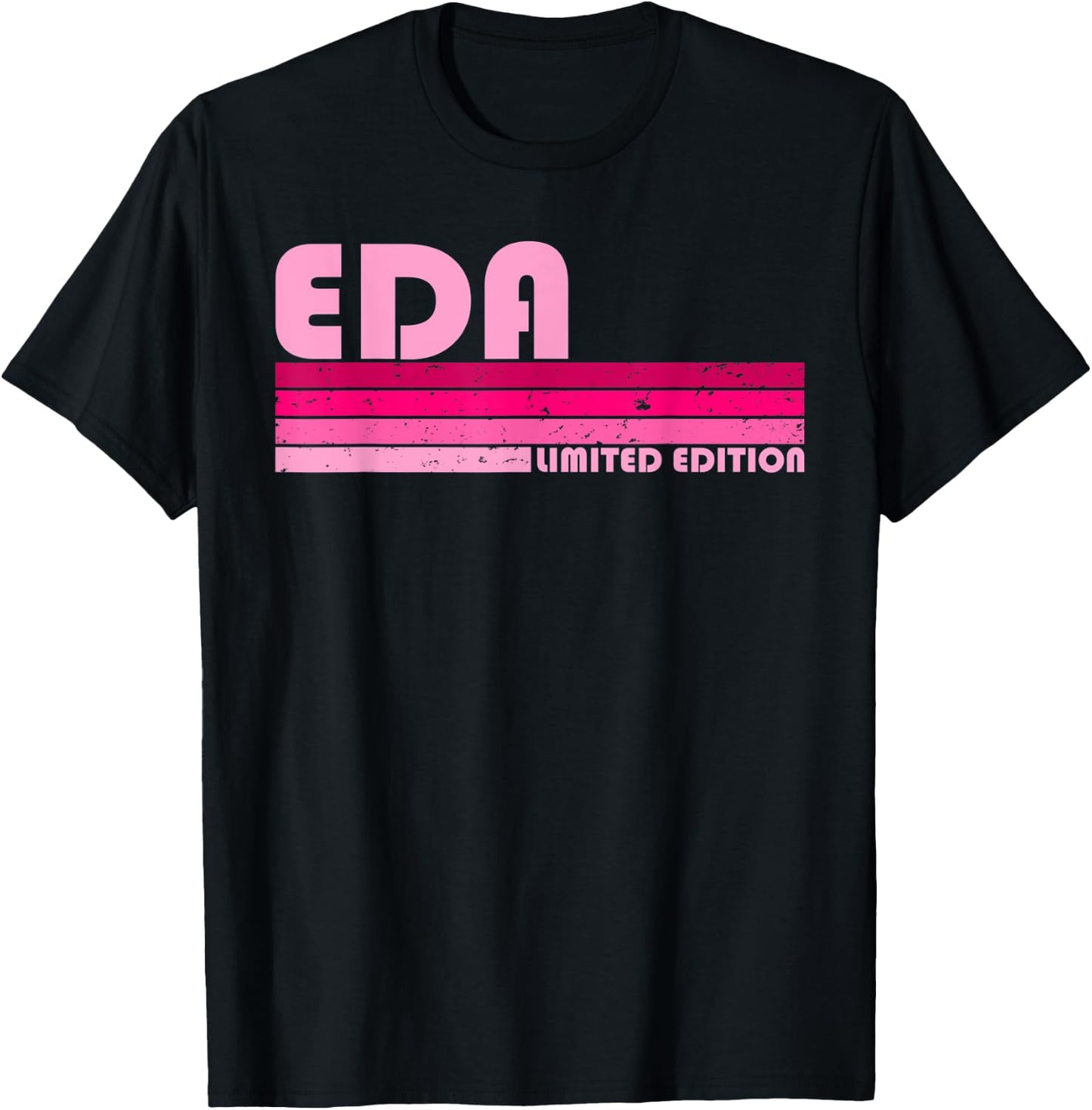 EDA Name Personalized Retro Vintage 80s 90s Birthday T-Shirt - T-Shirt | Black