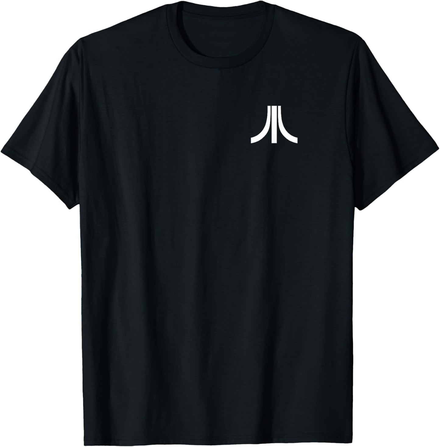 ATARI Front & Back Printed Repeating Logo Retro Video Game T-Shirt - T-Shirt | Black