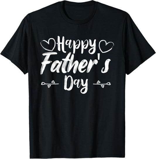 Happy Father's Day Daddy for Dad Son Daughter Toddler Kids T-Shirt - T-Shirt | Black