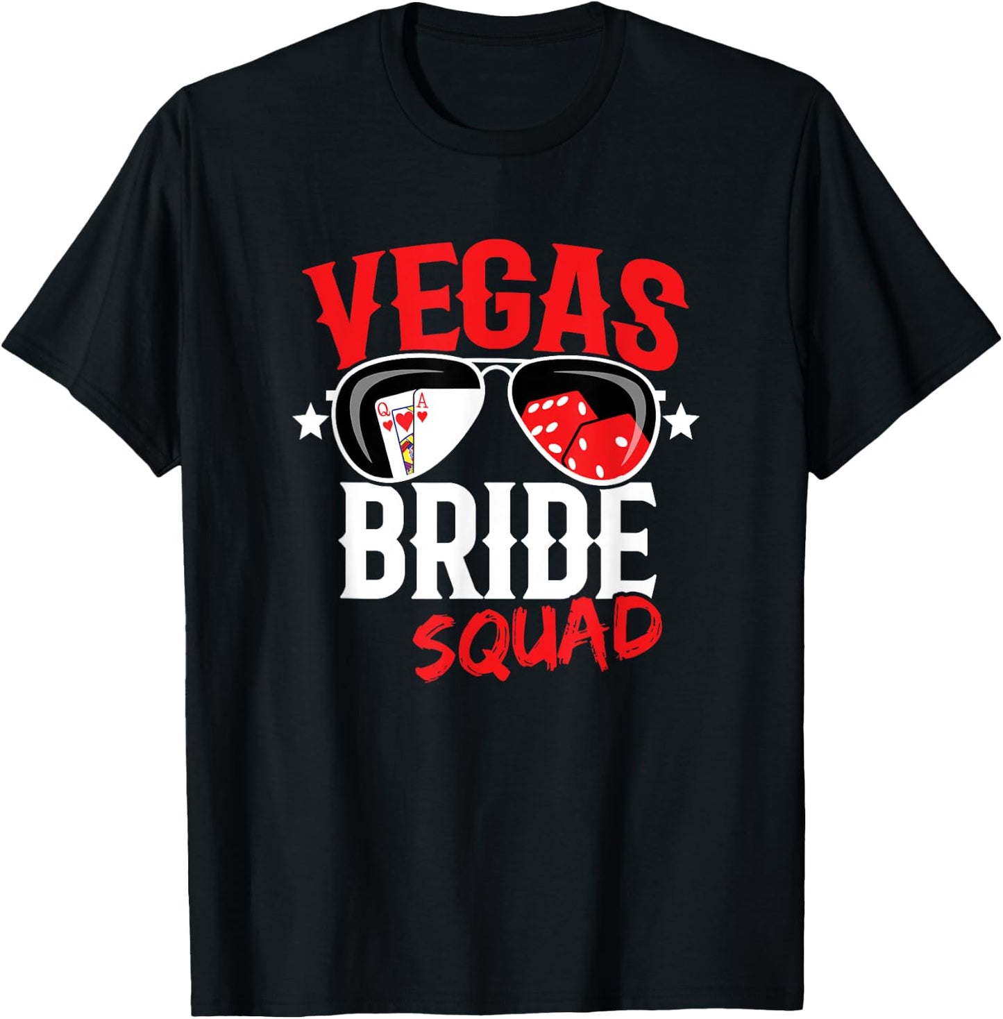 Vegas Bachelorette Party - Married in Vegas - Bride Squad T-Shirt - T-Shirt | Black