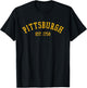 Pittsburgh Est. 1758 Vintage T-Shirt - T-Shirt | Black