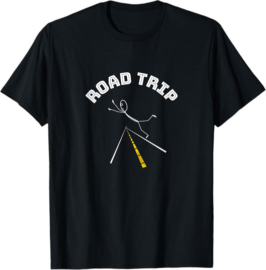 Funny Road Trip - Traveling - Vacation T-Shirt - T-Shirt | Black