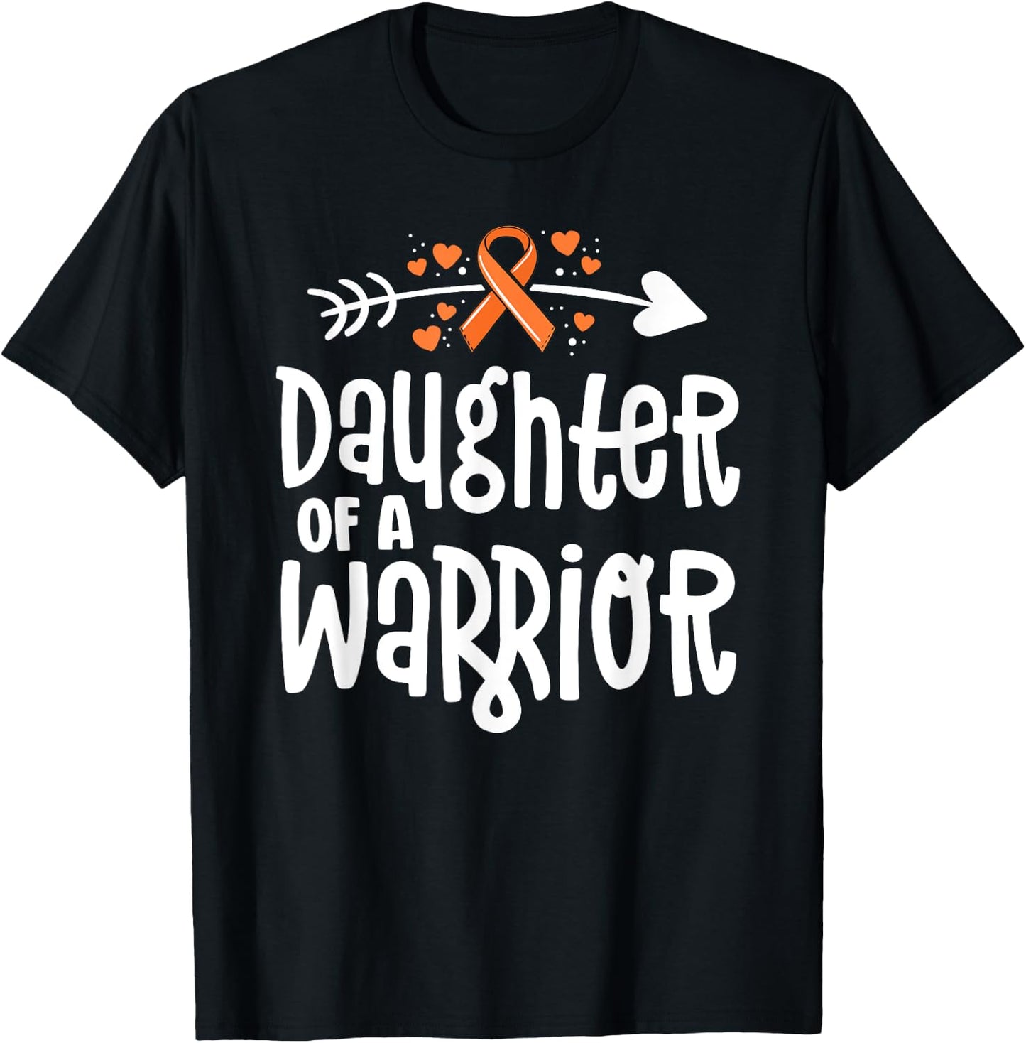 Daughter of a Warrior Gift Family Leukemia Cancer Awareness T-Shirt - T-Shirt | Black