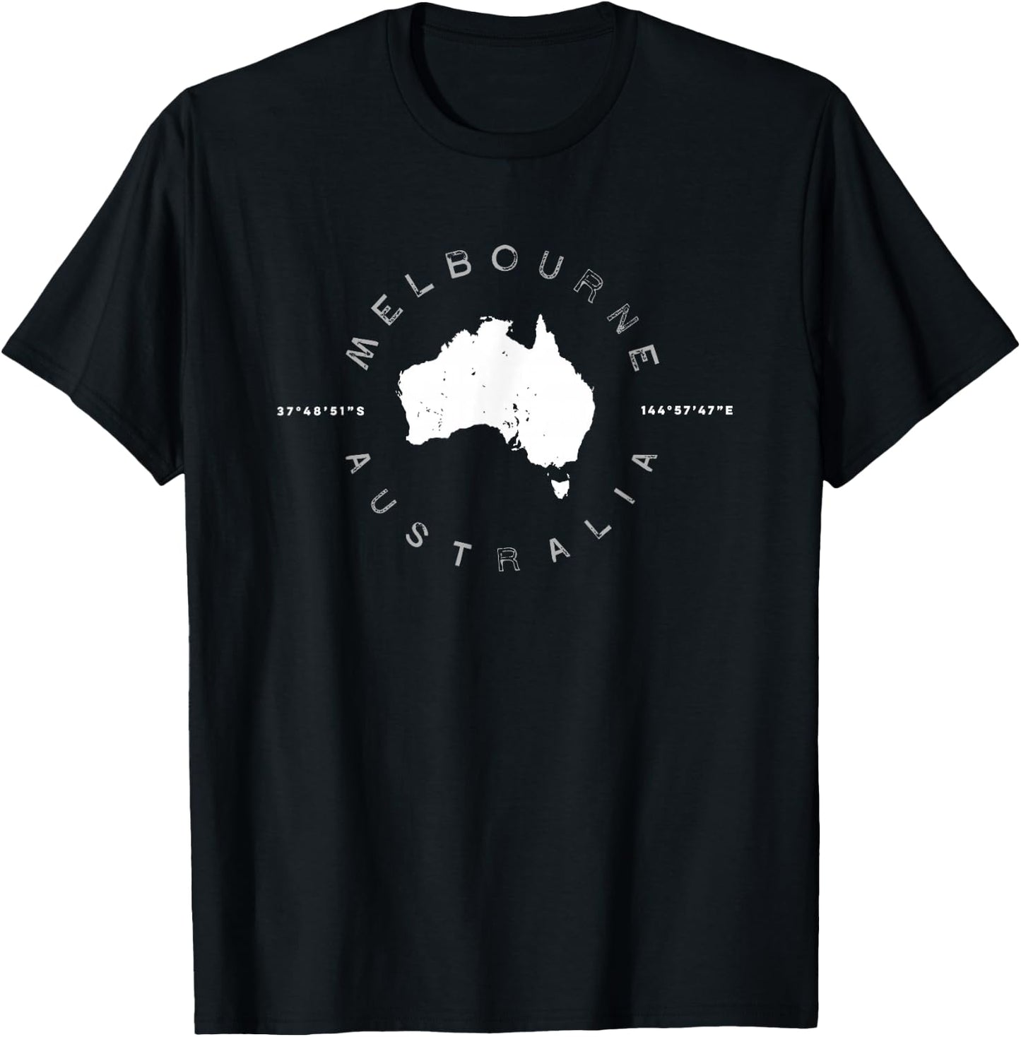 Melbourne Australia Retro Vintage Graphic T-Shirt - T-Shirt | Black