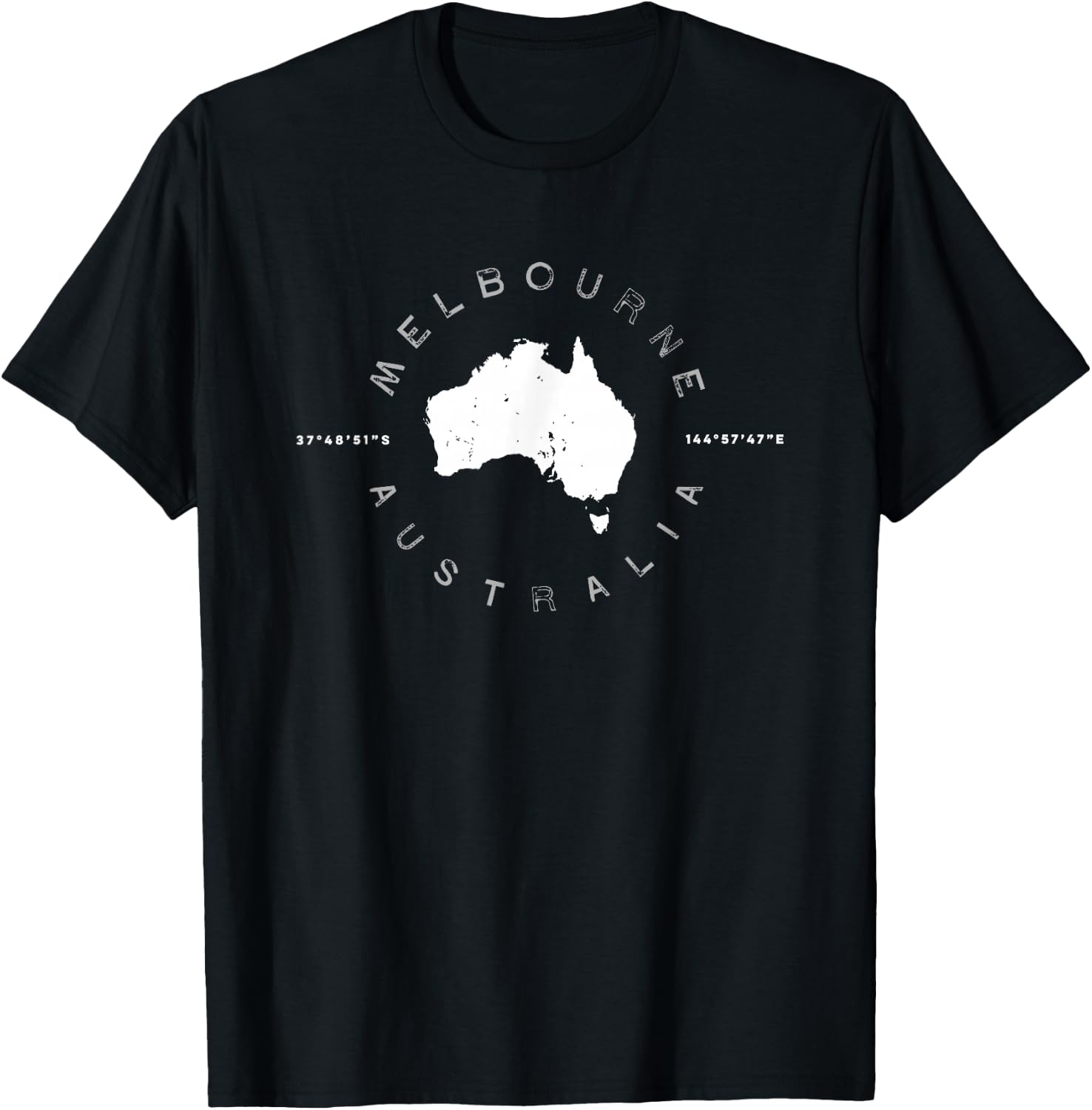 Melbourne Australia Retro Vintage Graphic T-Shirt - T-Shirt | Black