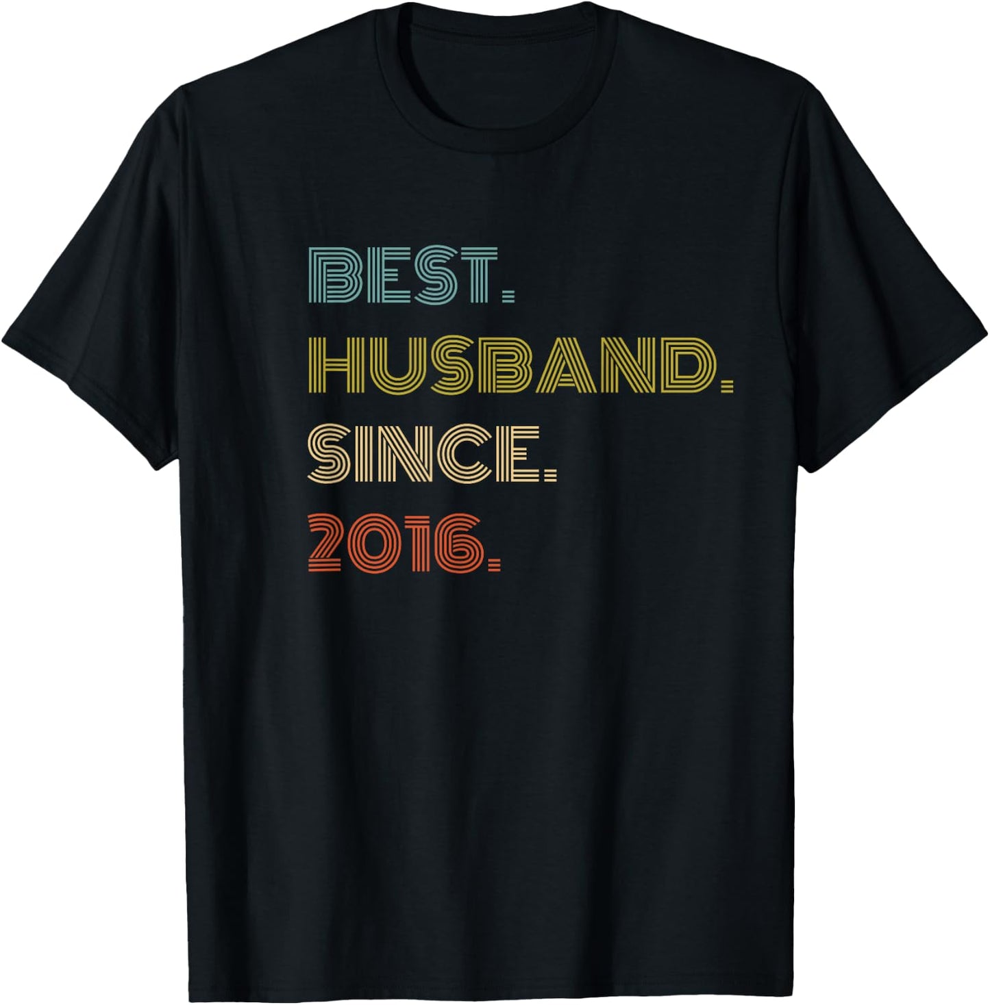 Best Husband Since 2016 T-Shirt - T-Shirt | Black