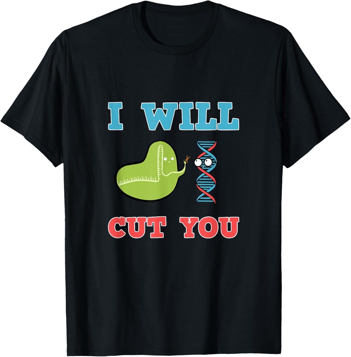 Cool Crispr Gene Editing Cas 9 Bacterium DNA Biotechnology T-Shirt - T-Shirt | Black