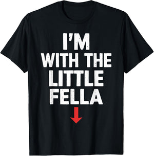White Trash Party Attire Men I'm With The Little Fella T-Shirt - T-Shirt | Black