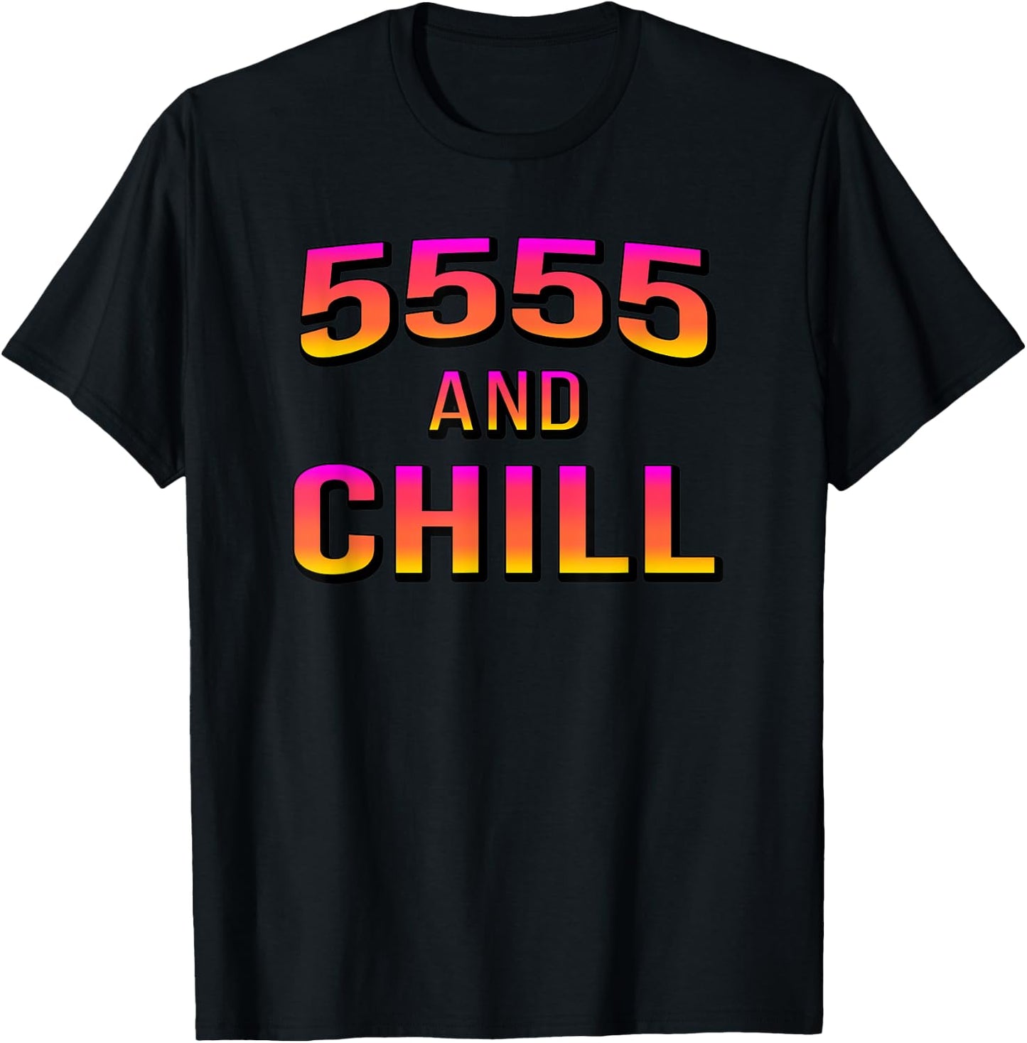 5555 And Chill HEX Crypto Stake Cryptocurrency Investor T-Shirt - T-Shirt | Black