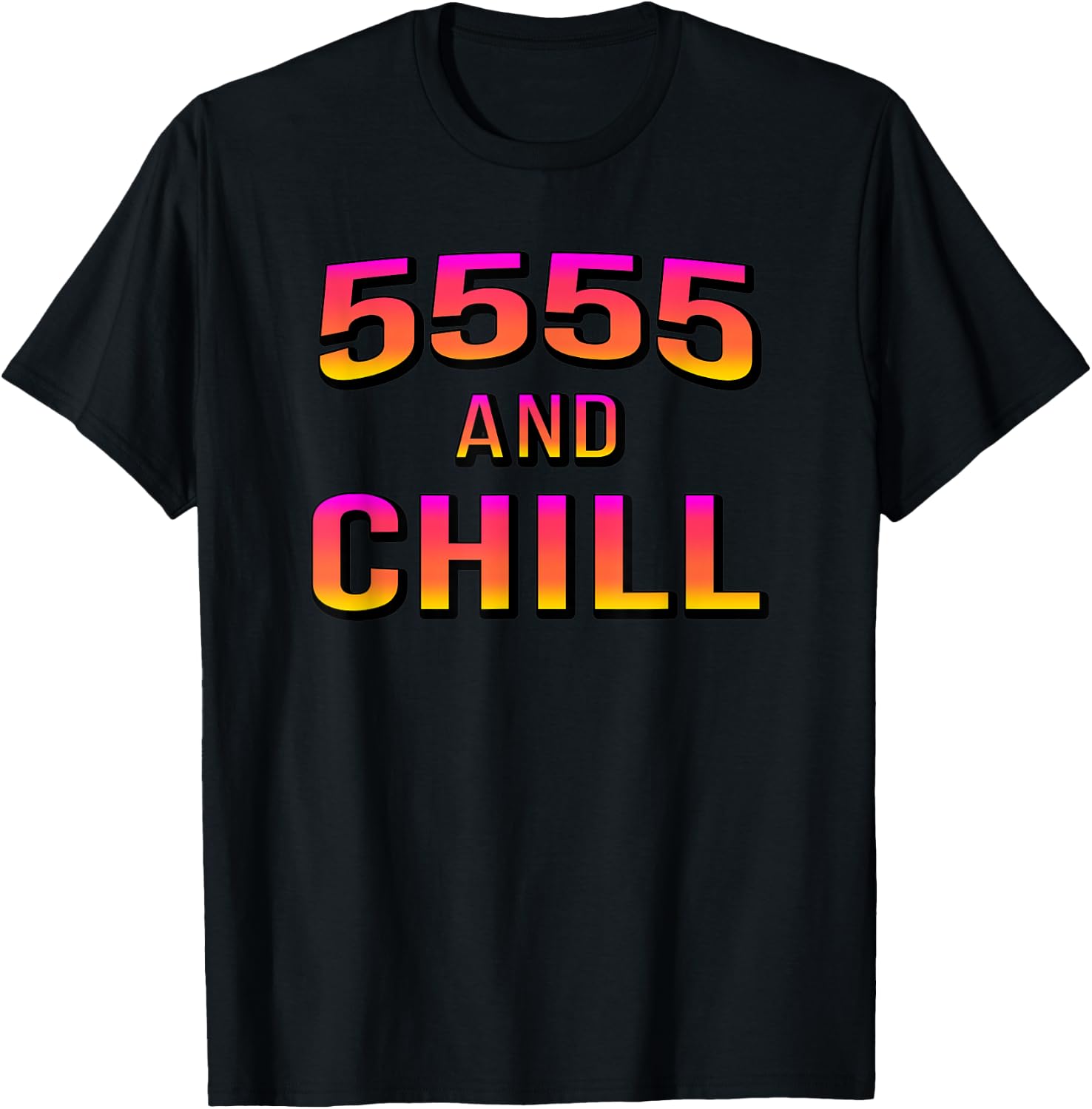 5555 And Chill HEX Crypto Stake Cryptocurrency Investor T-Shirt - T-Shirt | Black