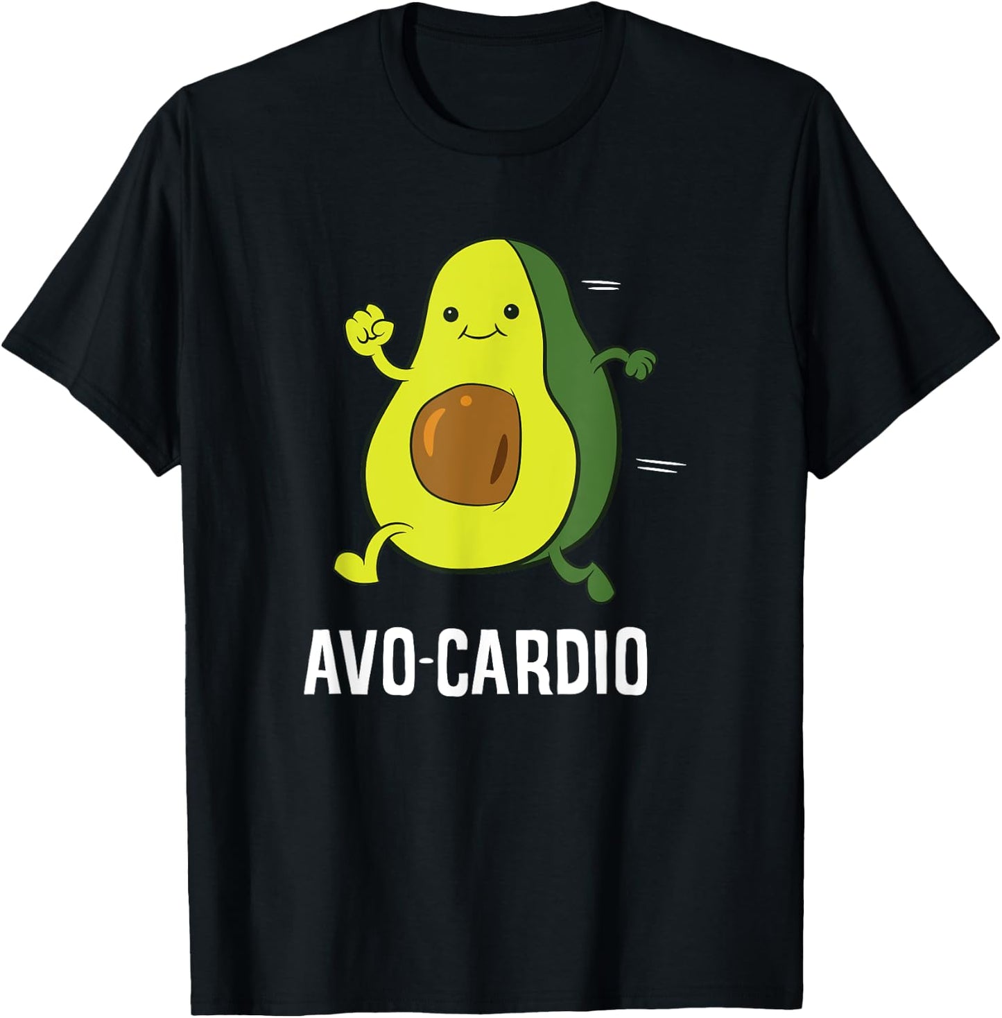 Funny Avo-Cardio Avocado Fitness Exercise Avocado Avocardio T-Shirt - T-Shirt | Black