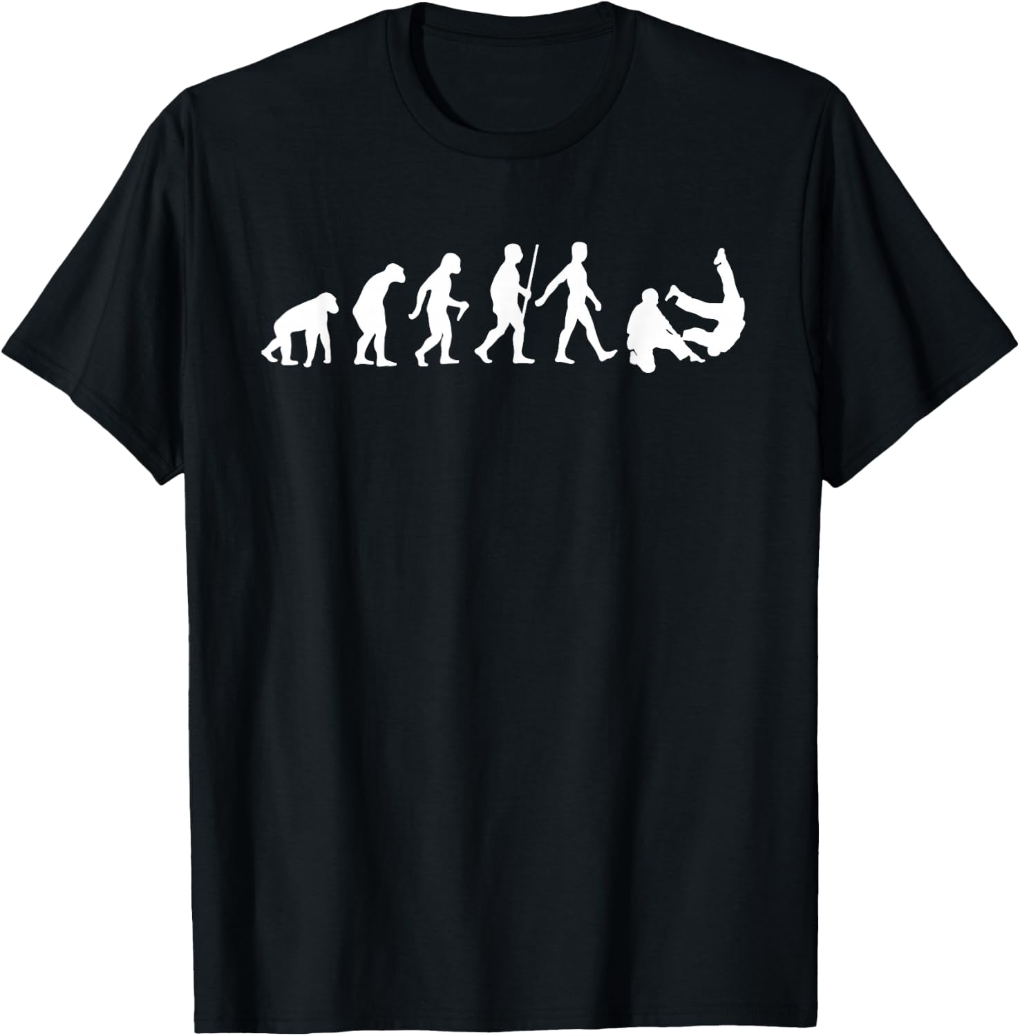 Funny Evolution Jiu Jitsu Gift Men Women Cool Martial Arts T-Shirt - T-Shirt | Black