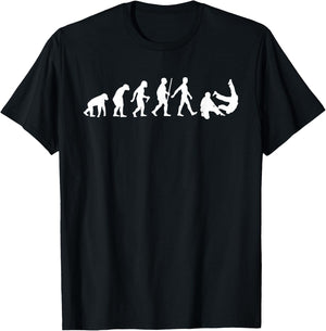 Funny Evolution Jiu Jitsu Gift Men Women Cool Martial Arts T-Shirt - T-Shirt | Black
