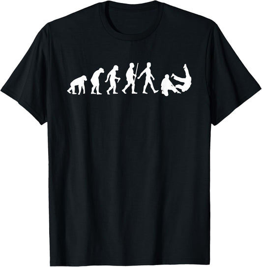 Funny Evolution Jiu Jitsu Gift Men Women Cool Martial Arts T-Shirt - T-Shirt | Black