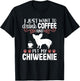 Coffee Funny Cute Dog Owner Lover Chiweenie Dog Mom Women Kids T-Shirt - T-Shirt | Black