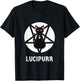 Hail Lucipurr Occult Satanic Cat Antichrist Goth Lucifer 666 Men Women T-Shirt - T-Shirt | Black