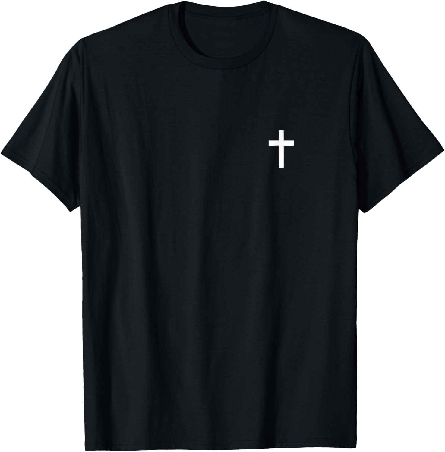 Small Cross Subtle Christian Minimalist Religious Faith T-Shirt - T-Shirt | Black