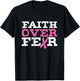 Religious Christian God Faith Over Anxiety Breast Cancer Month T-Shirt - T-Shirt | Black