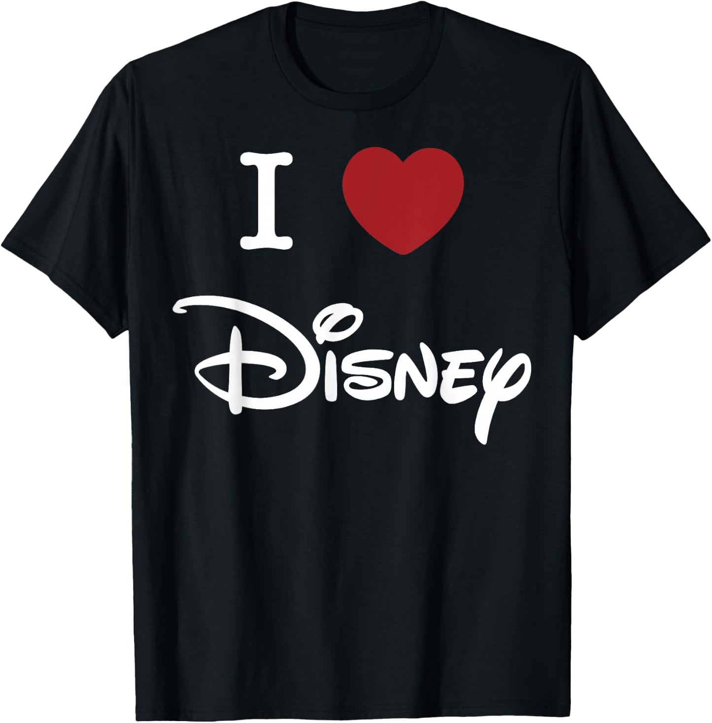 Disney I Love Disney Heart Logo T-Shirt - T-Shirt | Black