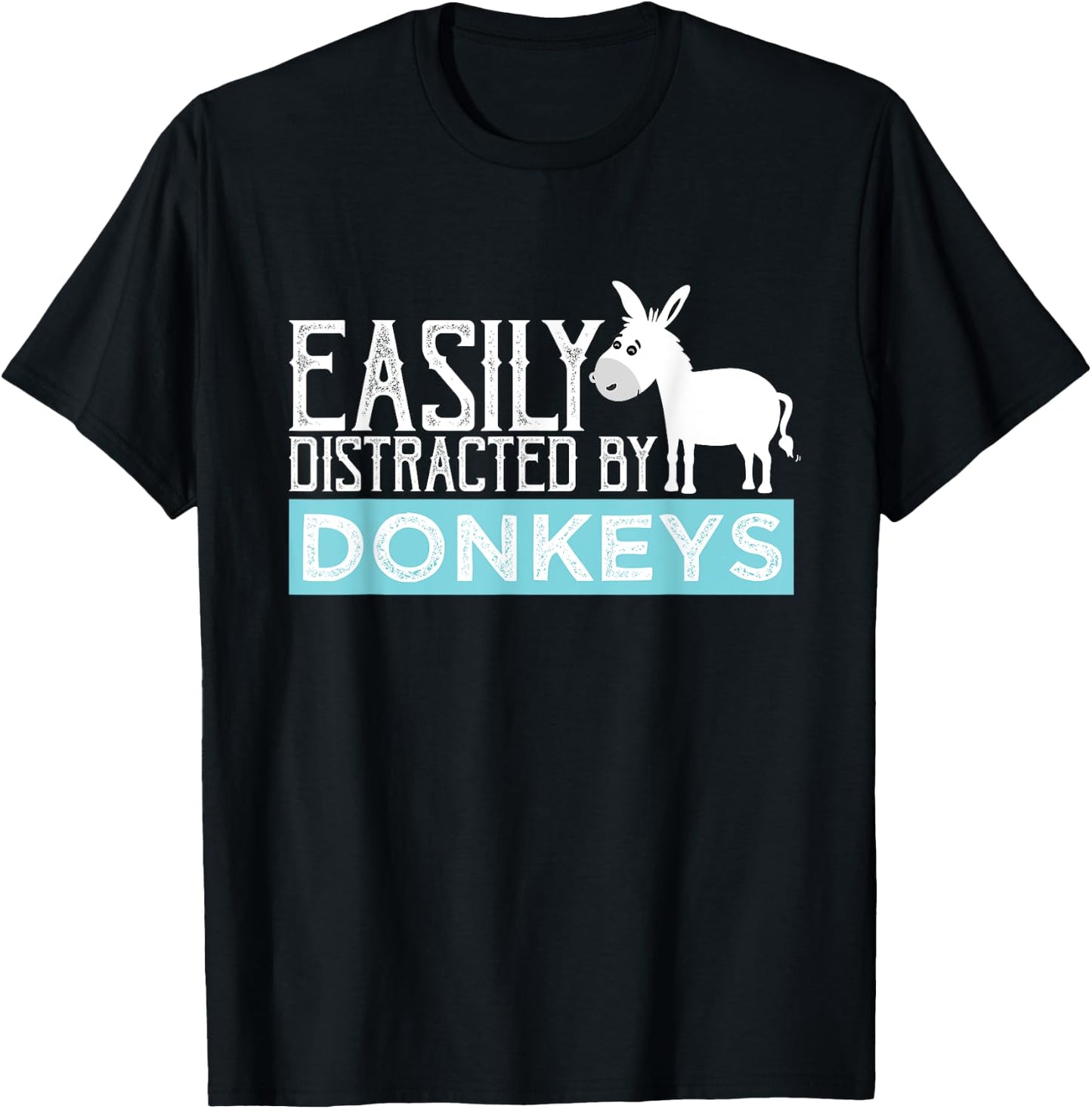 SHIRTSIDE Donkey - Donkey Gifts For Donkey Lovers - -Adults - Black - Small - Short Sleeve T-Shirt - T-Shirt | Black