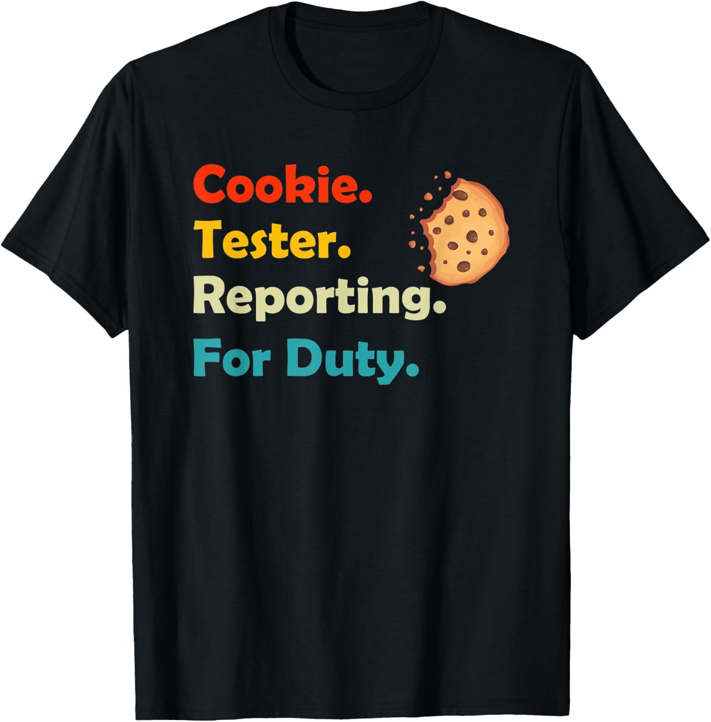 Cookie Tester Reporting for Duty Kids Christmas Baking Gift T-Shirt - T-Shirt | Black
